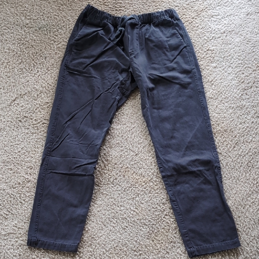 Men's Casual Elastic-Waist Pants - Black